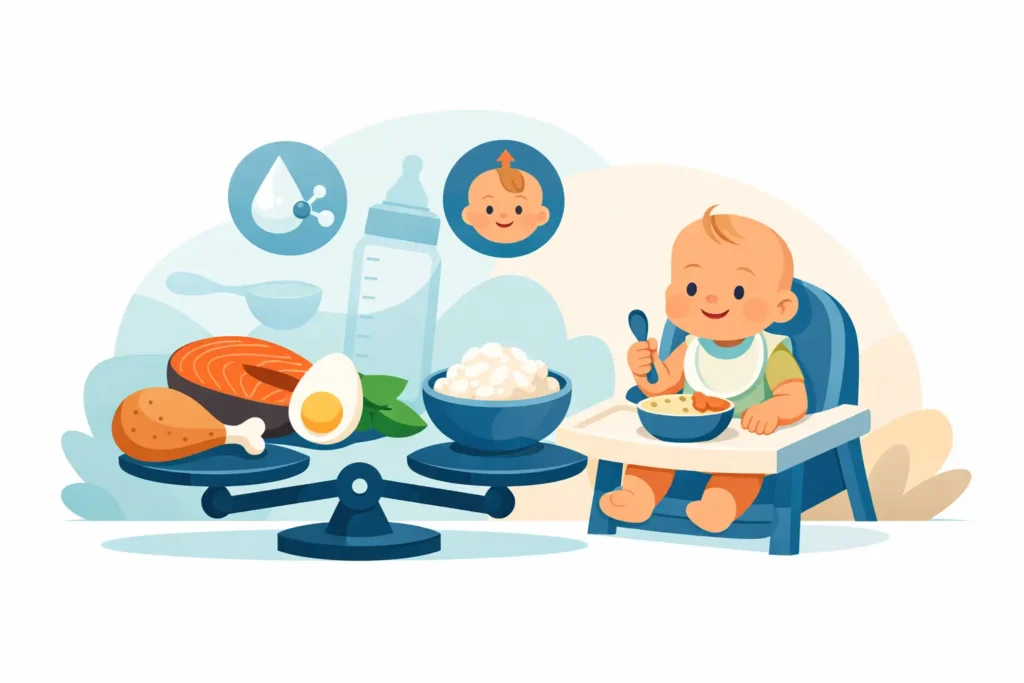 Proteinbedarf beim Baby pro Tag: Was zählt?
